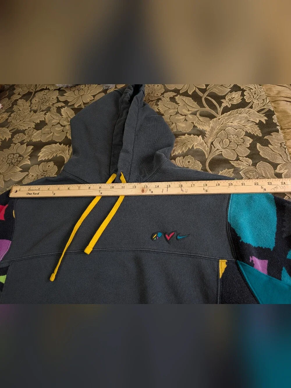 Men's Nike Black Hoodie-Peace, Love, and Swoosh Size XL